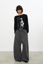 Jacquard Twin Dogs Knit Sweater