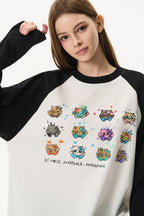 Graffiti Kitten Raglan Tee