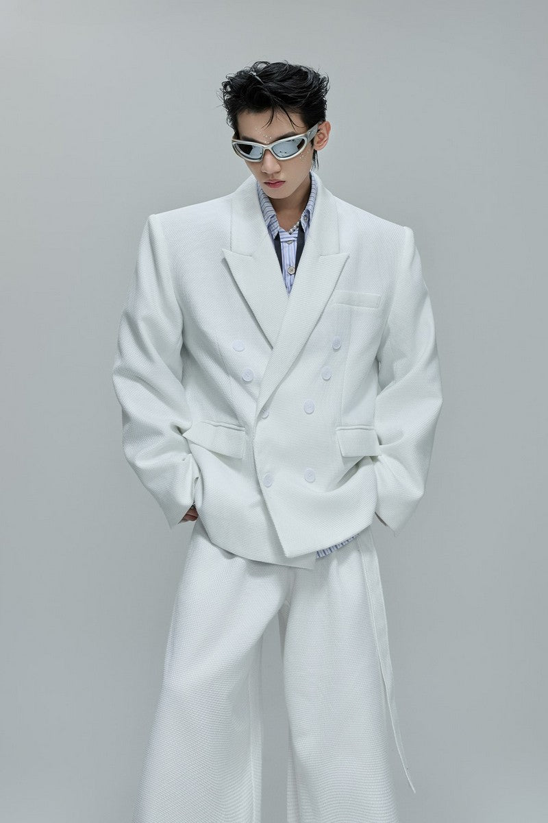 Waffle Textured Pearl Blazer