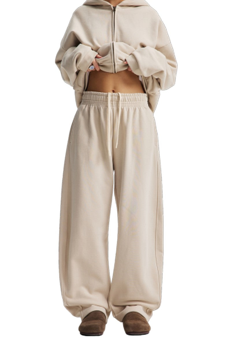 Side Pleated Wide Leg Trousers - JCAESAR – Copping Zone