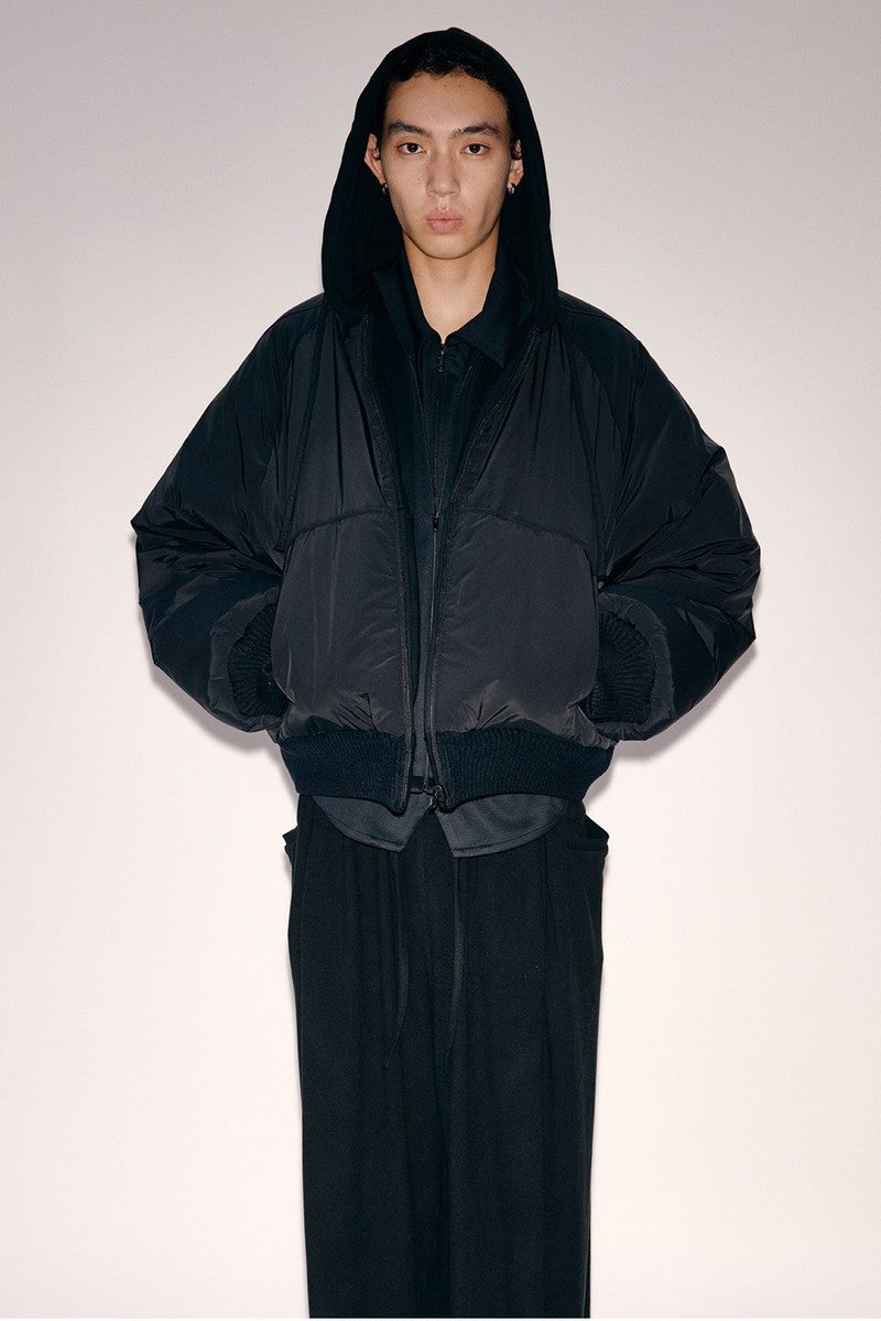 Oversized Reversible Nylon Bomber