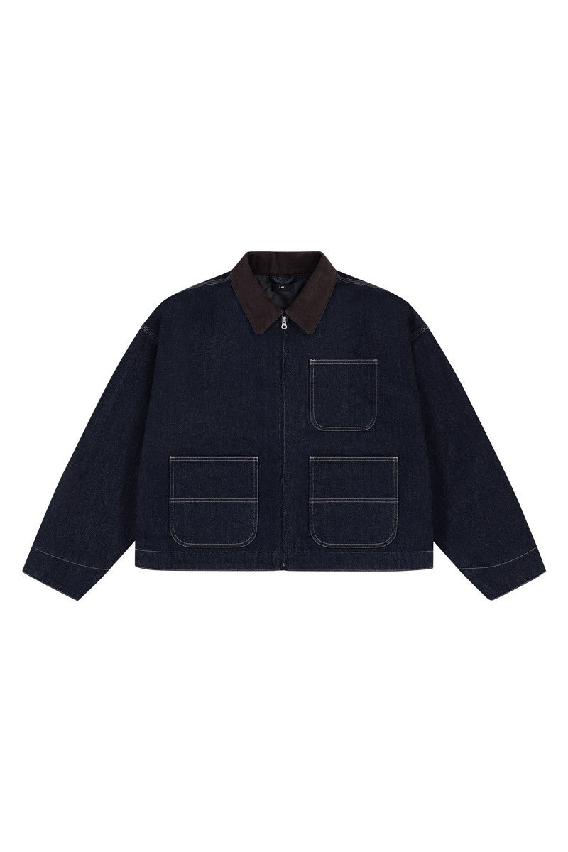 Boxy Denim Utility Jacket