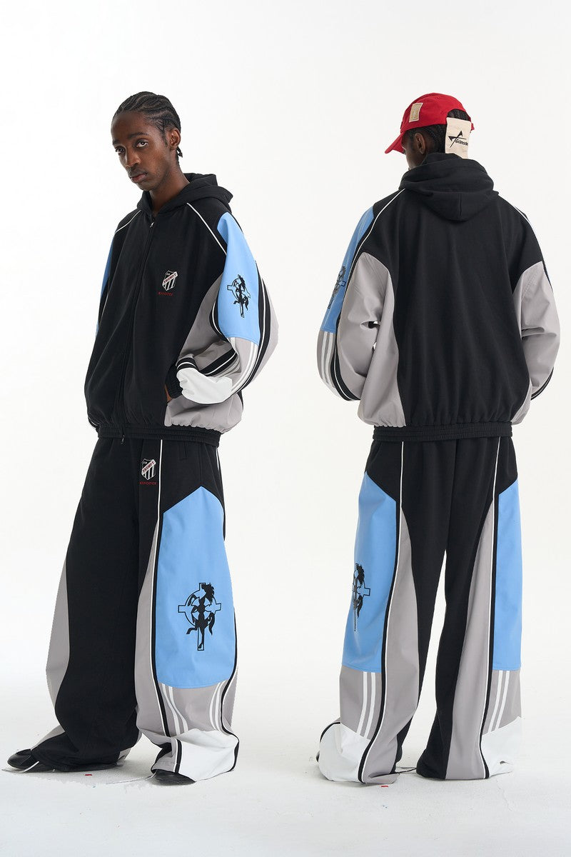 Colorblock Embroidered Track Jacket