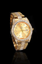 Diamond Pave Date Watch