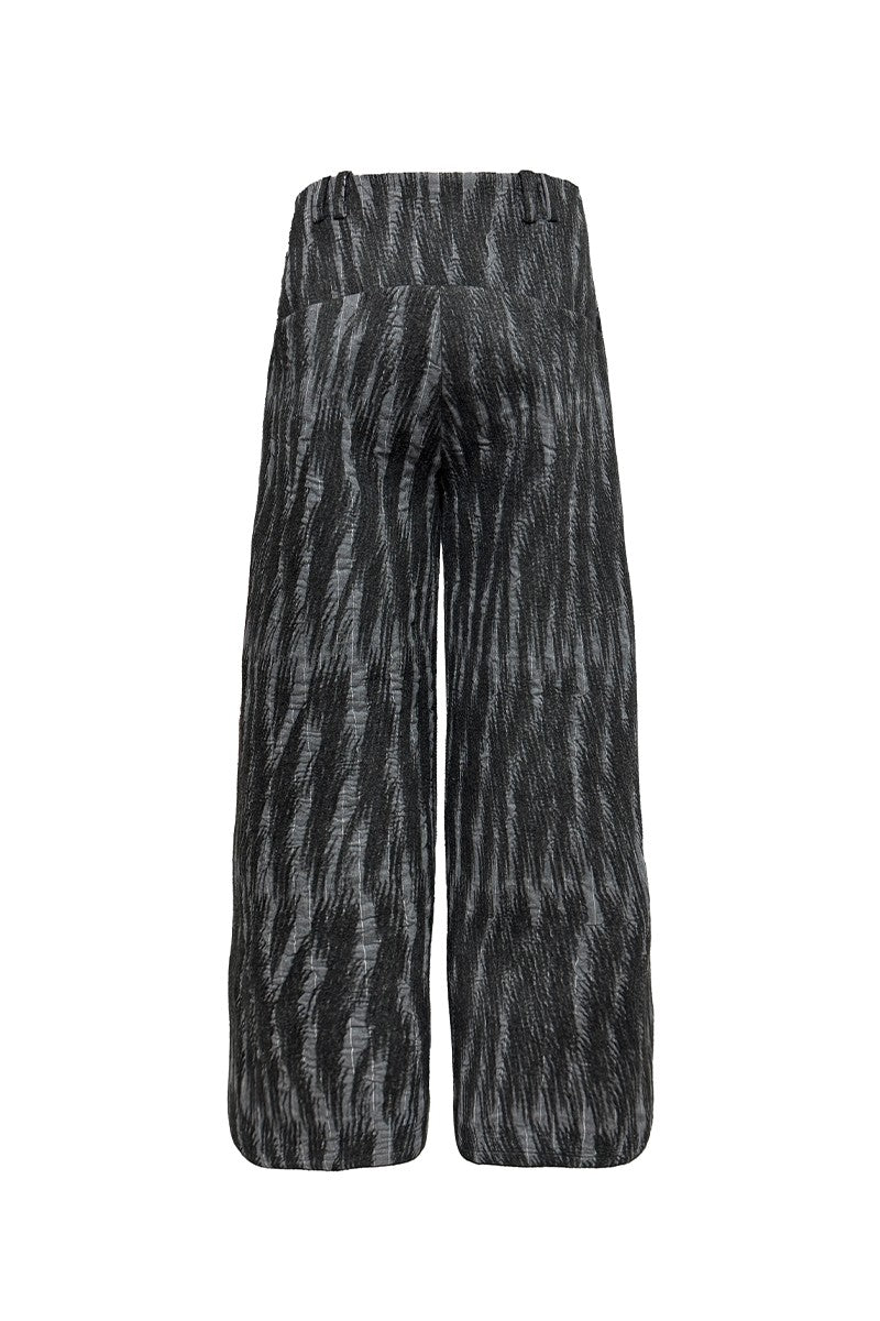Jacquard Wide Leg Utility Pants