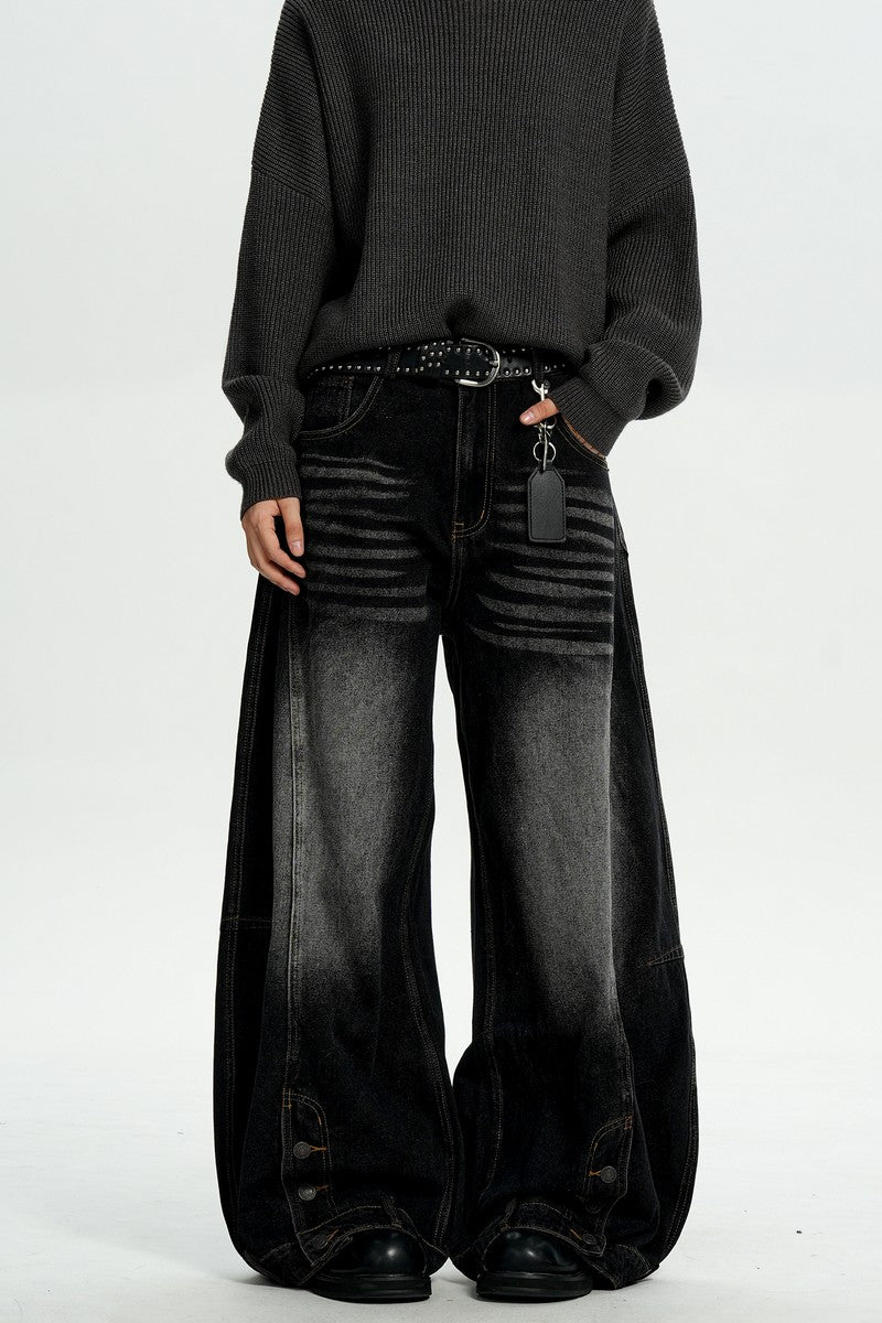 Faded Gray Washed Jeans