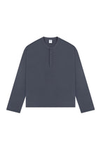 Boxy Henley Long Sleeve Tee