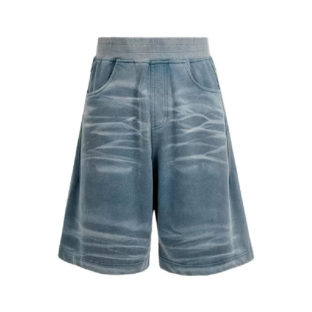 Distressed Heavyweight Loose Shorts