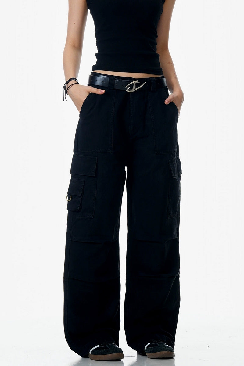 Washed Vintage Wrinkled Cargo Pants