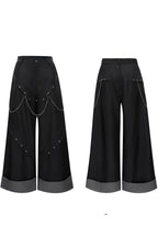 Chain Detail Wide Leg Pants