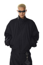 Black Short Mock Neck Jacket