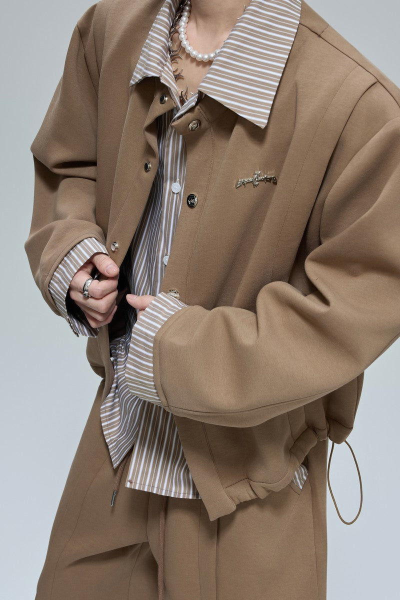 Striped Layered Overshirt