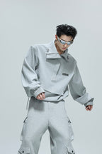 Minimalist Zip Utility Sweatshirt