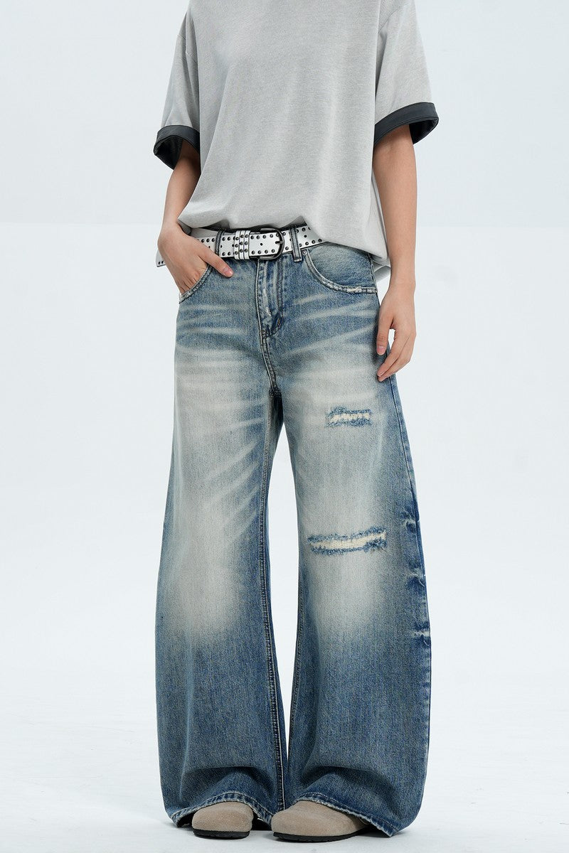 Distressed Scythe Baggy Jeans