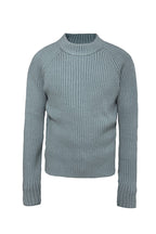 Ribbed Raglan Knit Sweater
