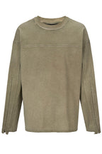 Distressed Patchwork Long Sleeve Tee