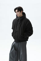 Fur Hooded Short Parka Jacket