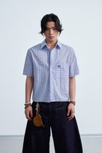 Badge Stripe Short Shirt