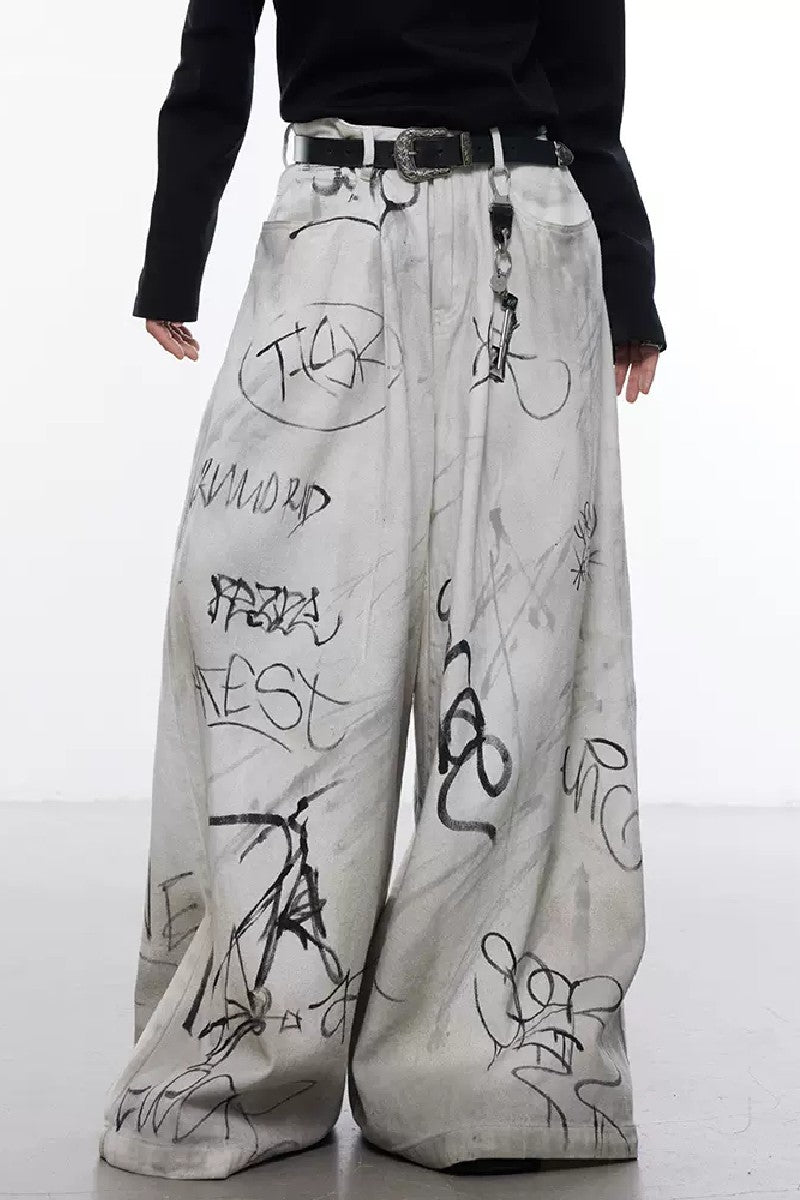 Graffiti Oversized Jeans
