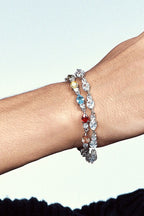 Iridescent Gem Tennis Bracelet