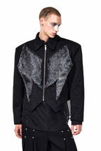 Snake Print Faux Fur Jacket