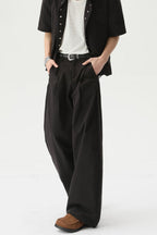 Western Style Buttoned Suit Trousers