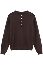 Henley Wool Knit Sweater