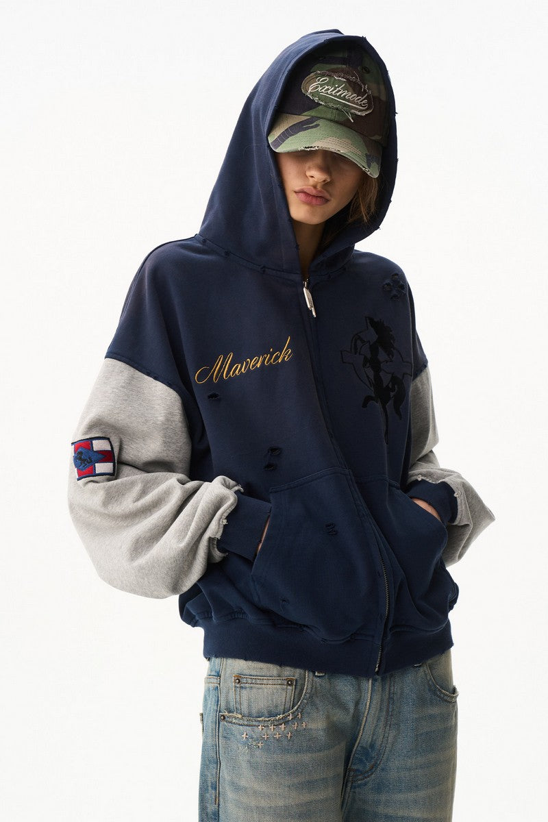 Crosshorse Washed Zip Hoodie