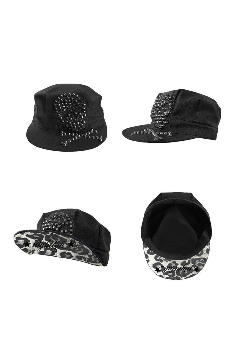 Leopard Canvas Skull Cap
