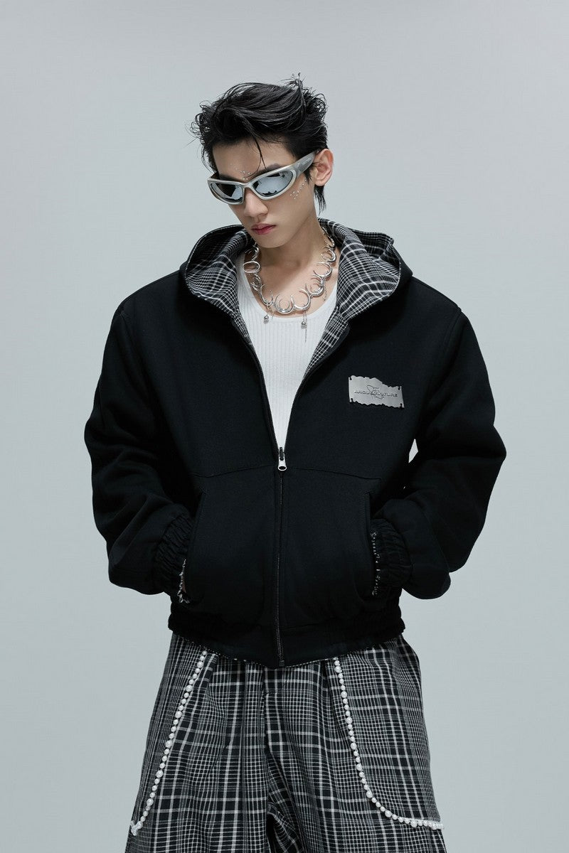 Reversible Houndstooth Pearl Jacket