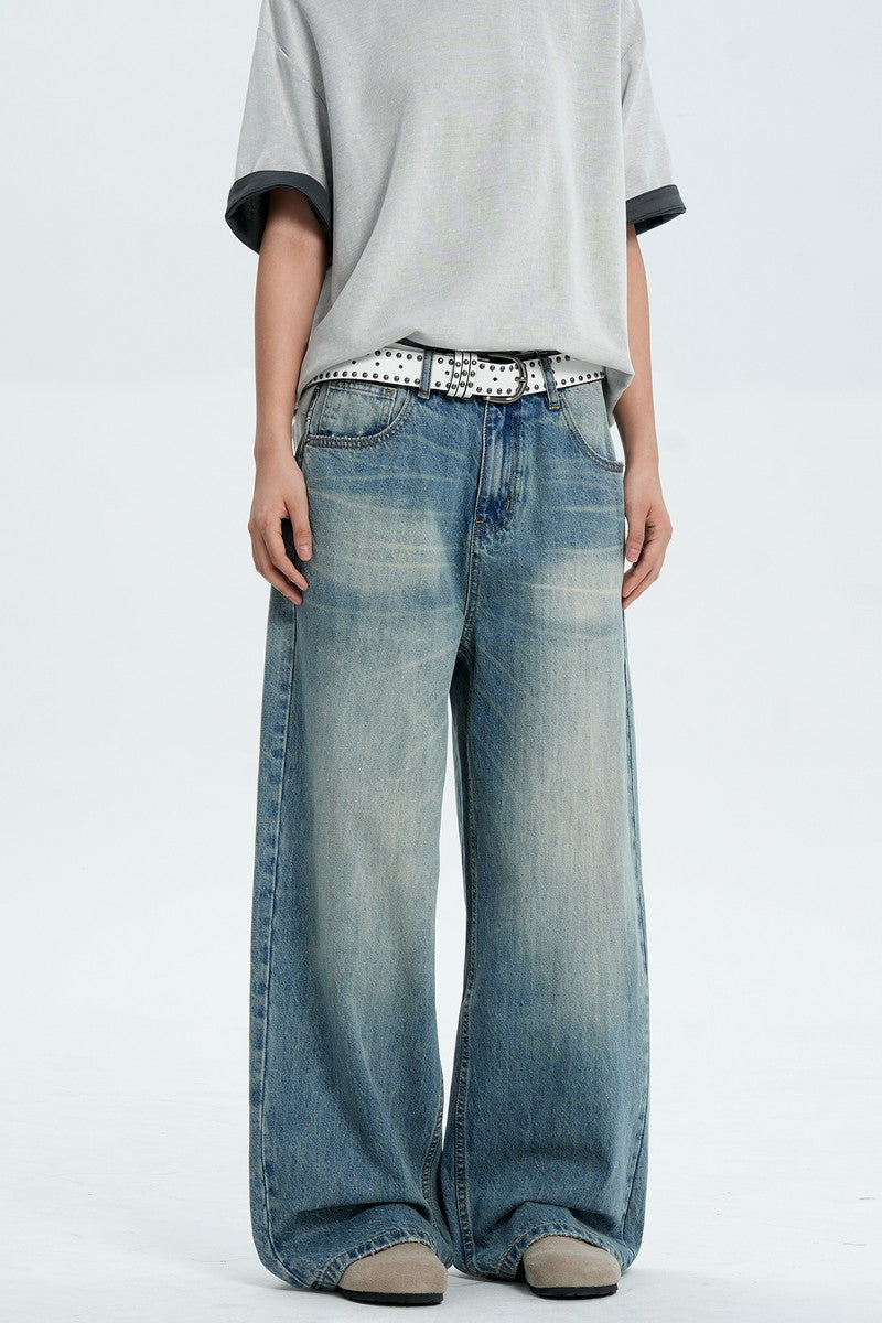 Straight Leg Blue Jeans