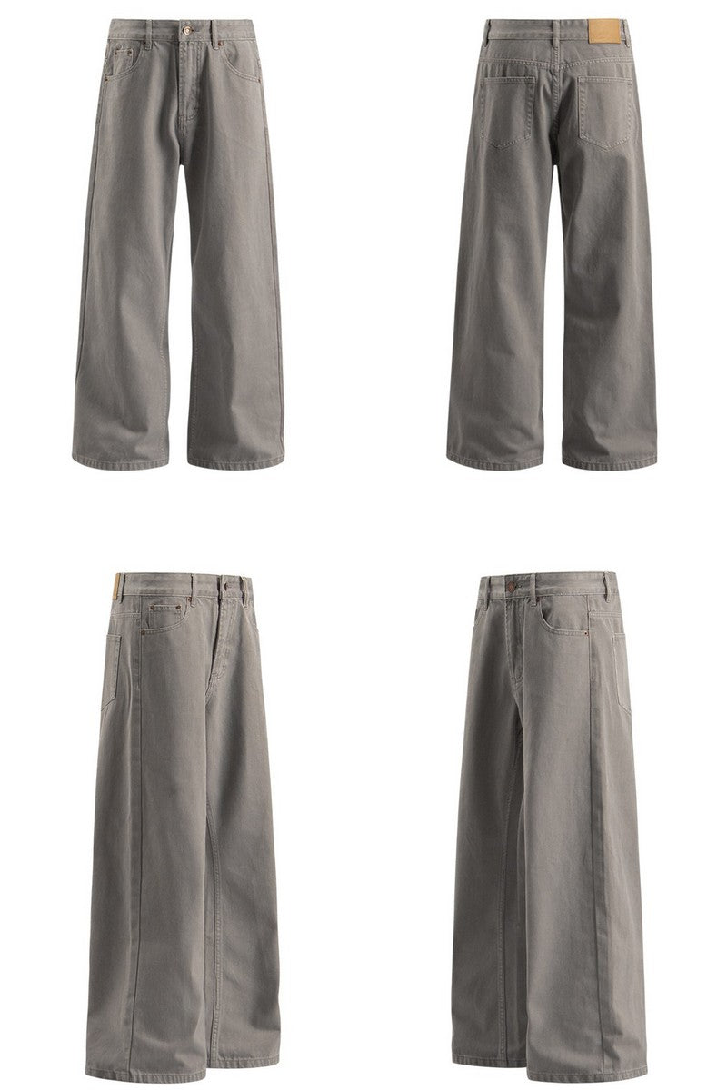 Washed Blue Flared Pants