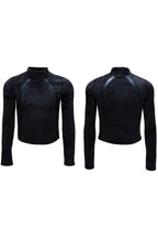 Deconstructed Fleece Turtleneck Top