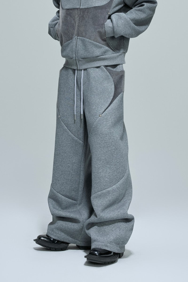 Fur Patchwork Sweatpants