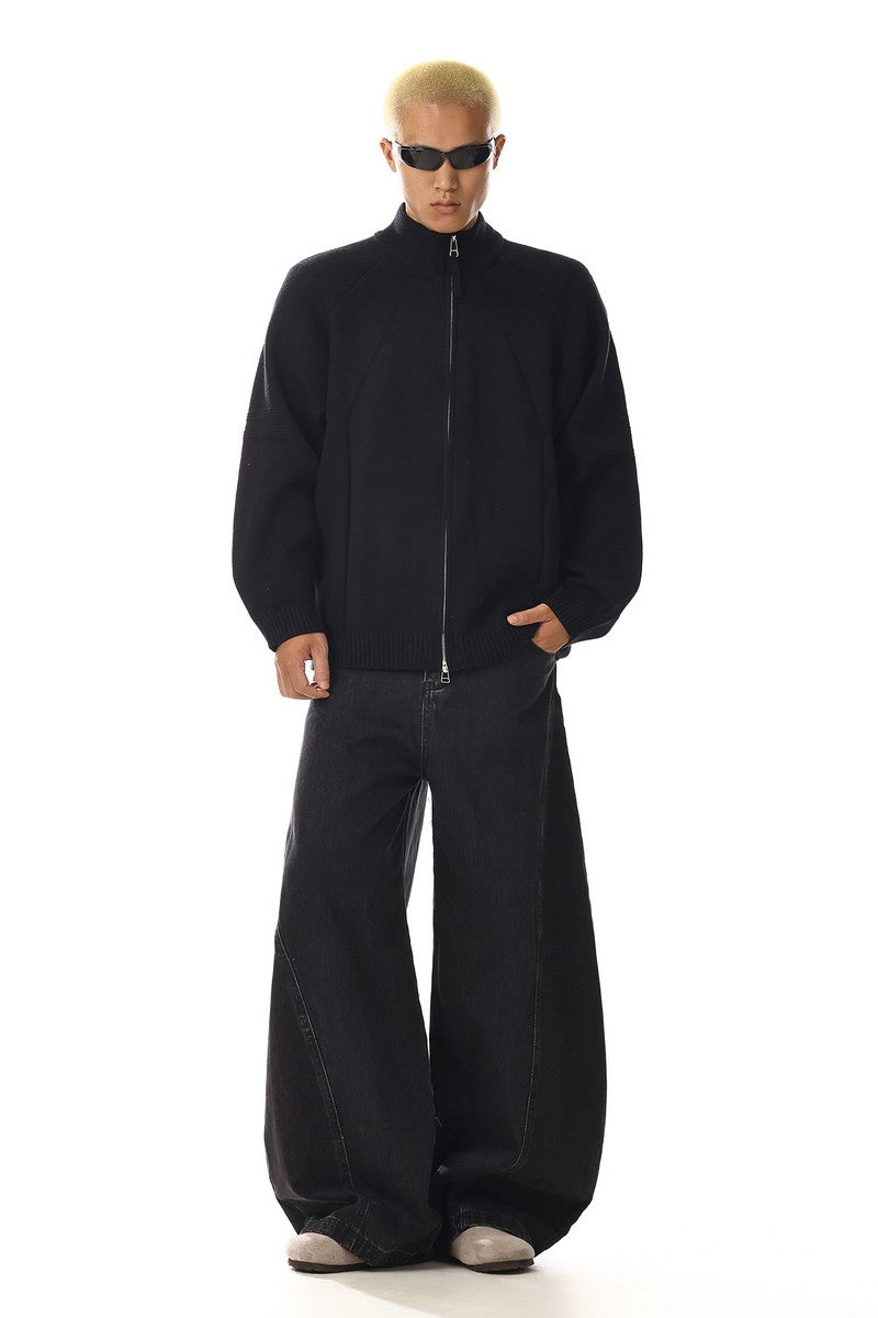 Loose Knit Cardigan Sweater