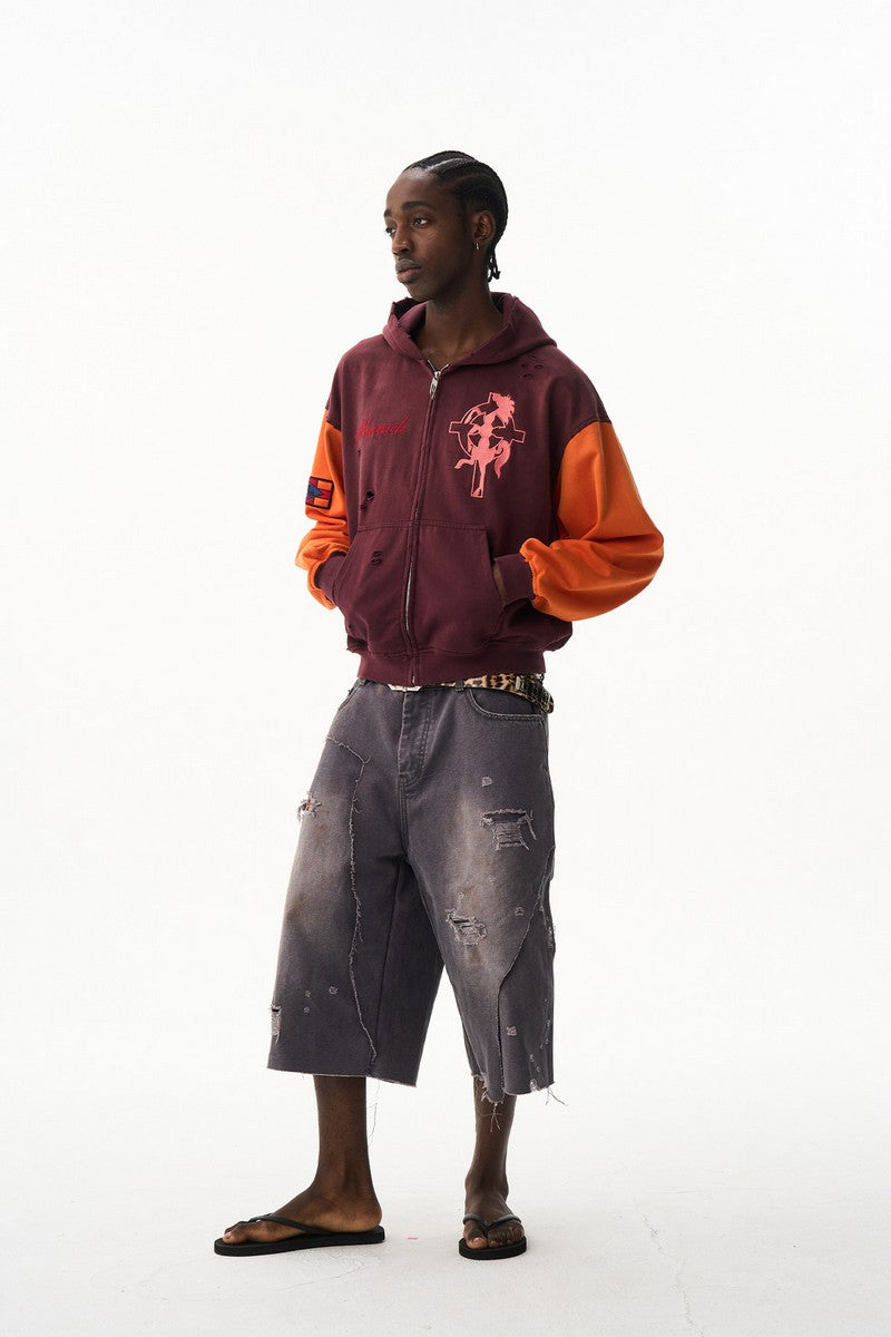 Crosshorse Washed Zip Hoodie