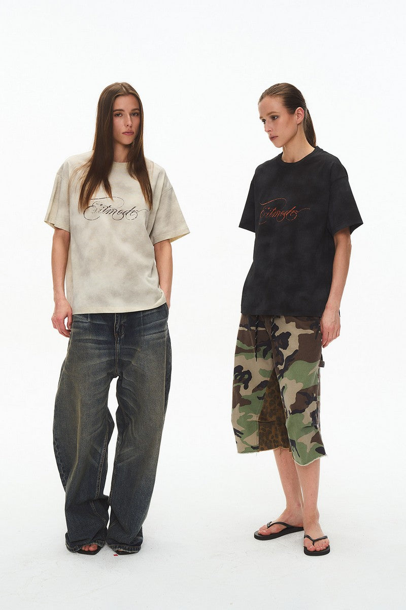 Distressed Painted Cotton Tee