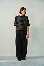 13.5oz Japanese Wide-Leg Pleated Jeans