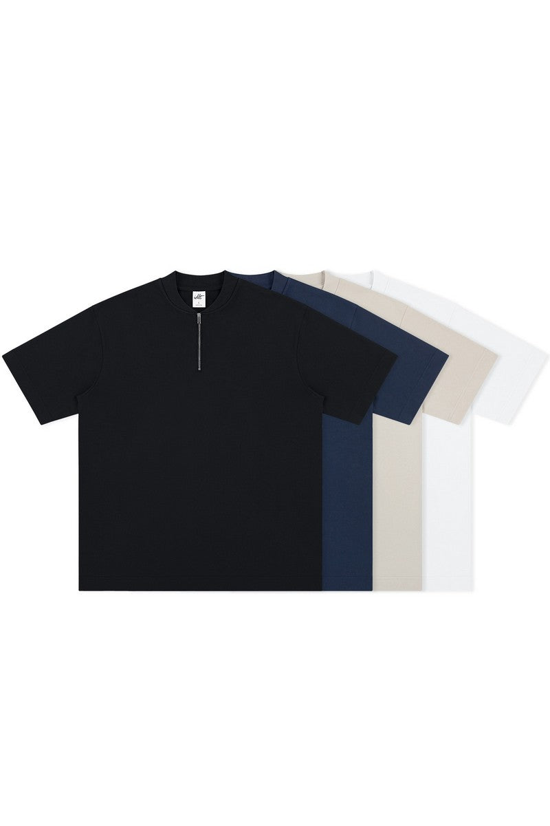 Zip Henley Cotton Tee