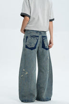 Distressed Blue Street Jeans