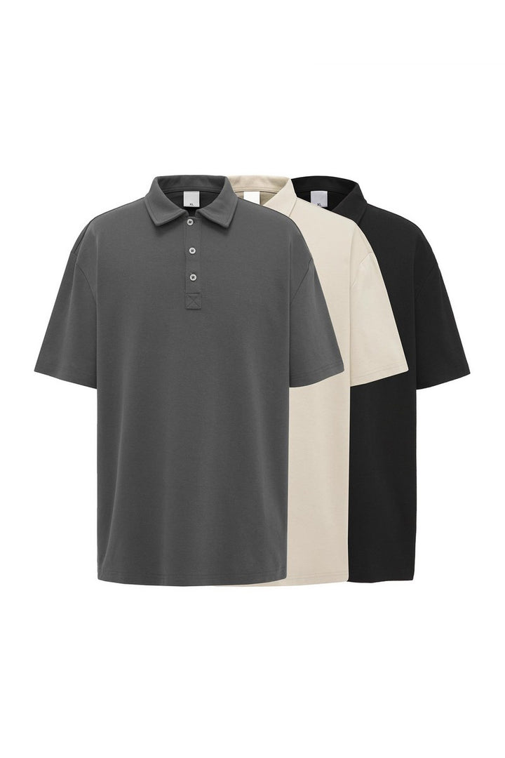 Textured Relaxed Fit Polo Shirt