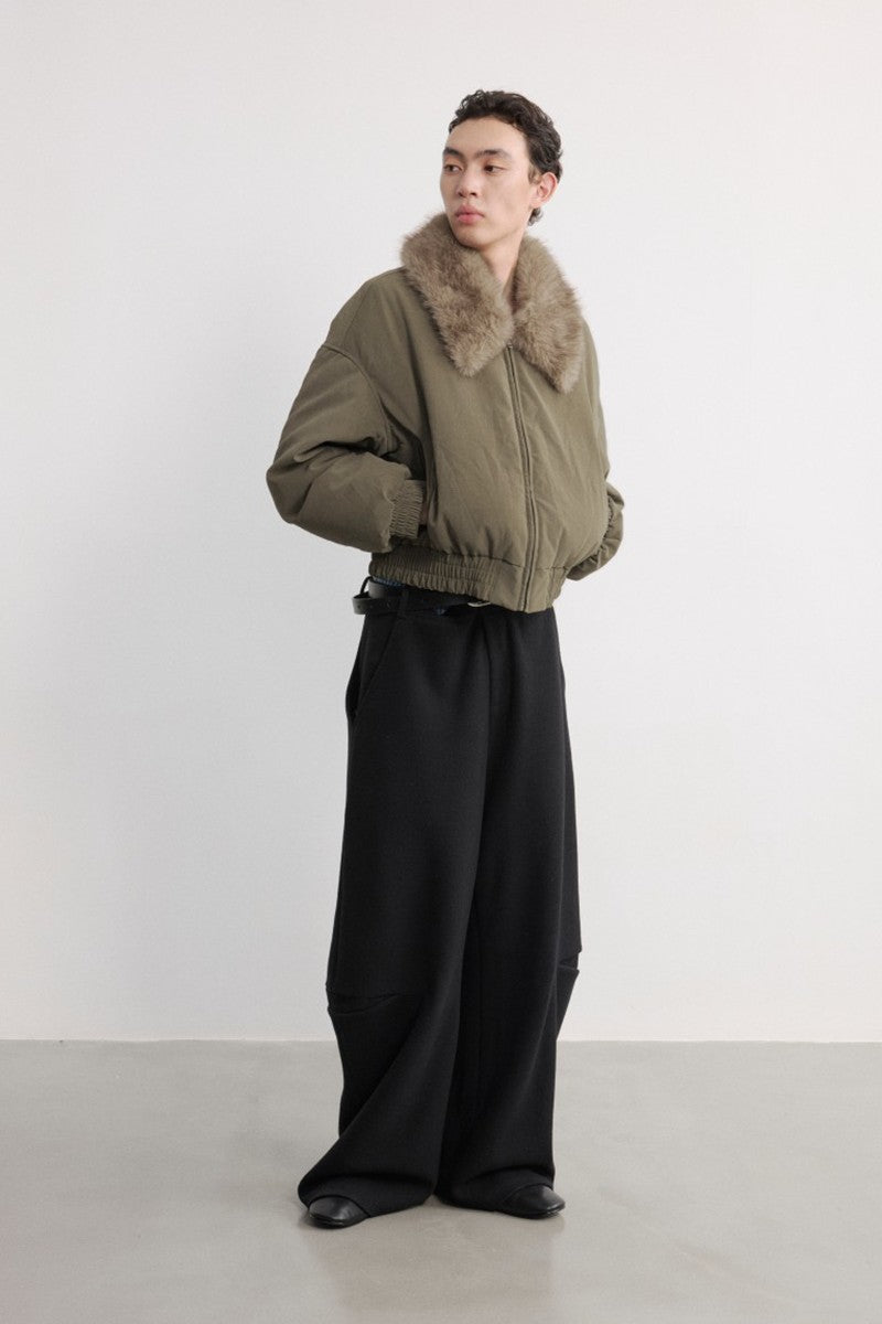 Faded Fur Down Jacket