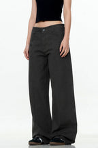 Cement Gray Straight Cargo Pants
