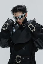 Crocodile Wool Belted Trench