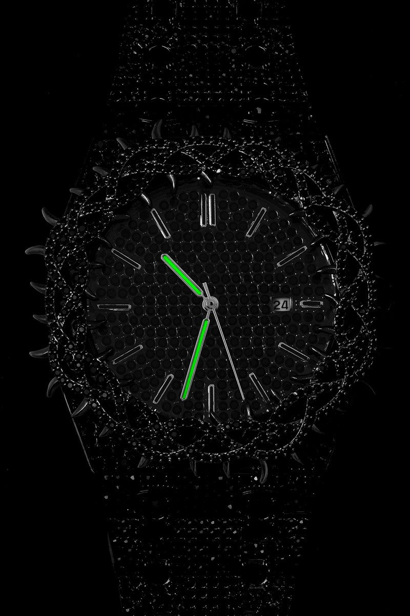 Iced Rainbow Nautilus Watch