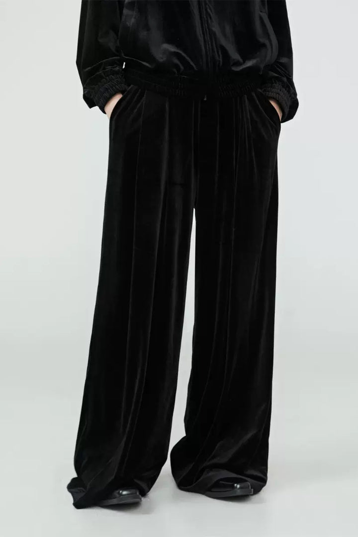 Velvet Wide Leg Pants