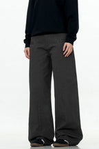 Cement Gray Straight Cargo Pants