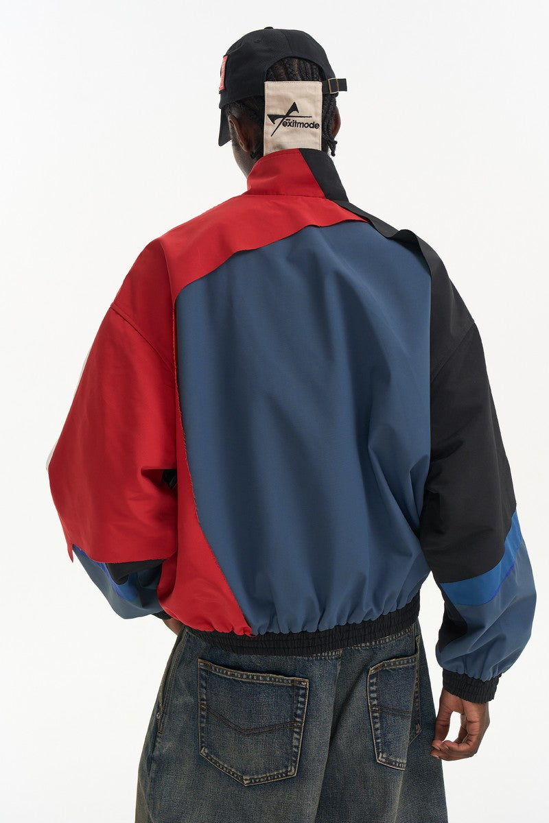 Raw Edge Panel Track Jacket