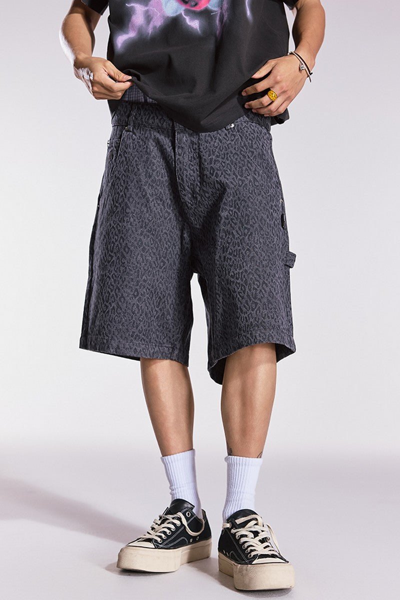 Leopard Cargo Shorts