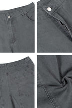 Multi Pocket Straight Work Pants
